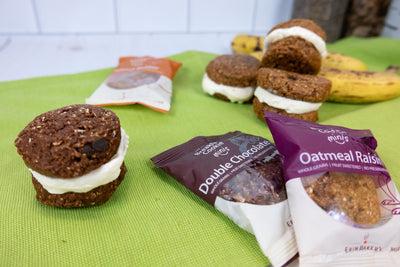 Mini Ice Cream Sandwiches with Whole Grain Breakfast Cookie Minis